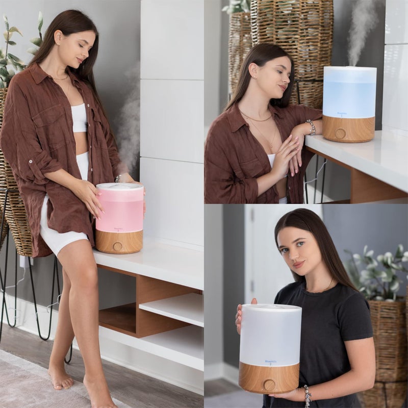 BlueHills Premium 4000 ML XL Essential Oil Diffusers - 70 Hour Run Aromatherapy Diffuser & Air Humidifier Mist for Large Room 7 LED Colors Oil Big Diffuser Essential Oils for Home w/Auto Shut Off E403 - Image 2